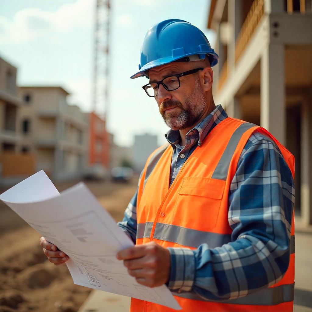 Engineer visiting the construction site and looking at map -What is Construction Estimating 