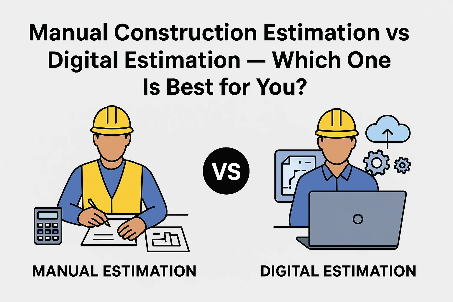 2 estimation expert are working on their projects one is using manual method while other using digital tools